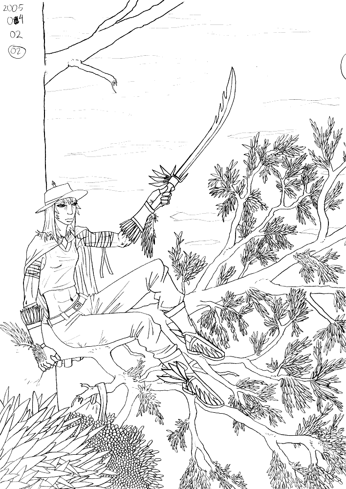 ROL: Vineg in a tree (lineart)