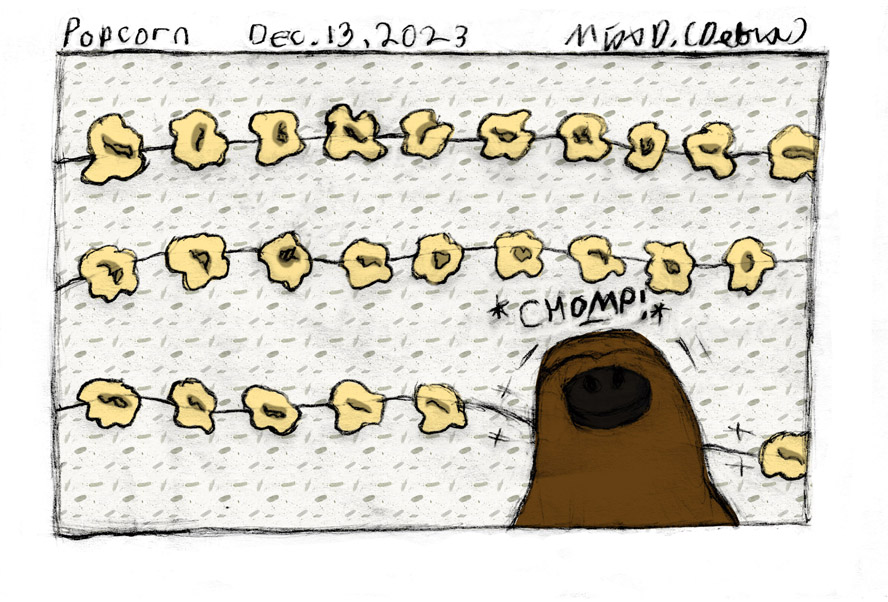 Popcorn - December 13th Drawing challenge