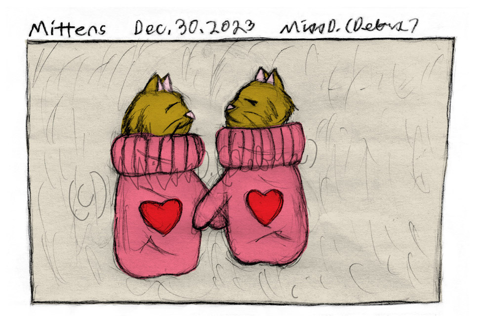 Mittens - December 30th Drawing challenge