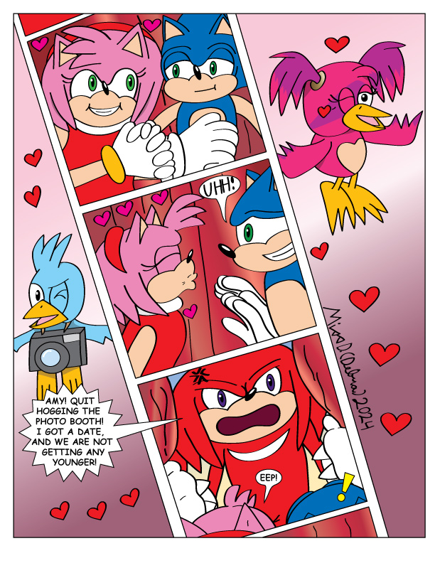 Sonic and Amy Rose Picture Booth Photos