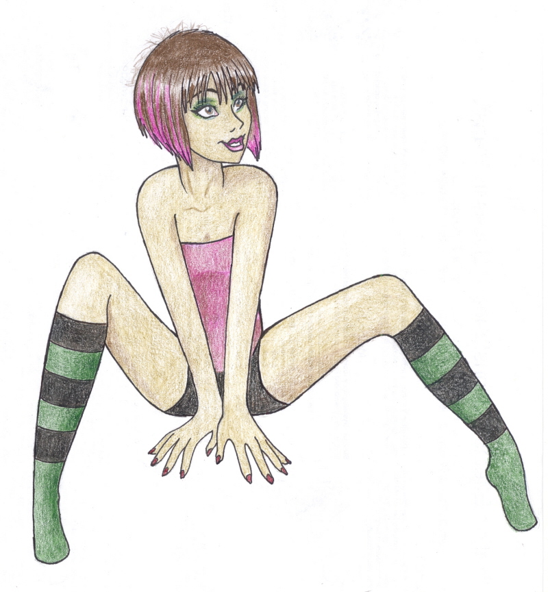 Girl in Knee Socks