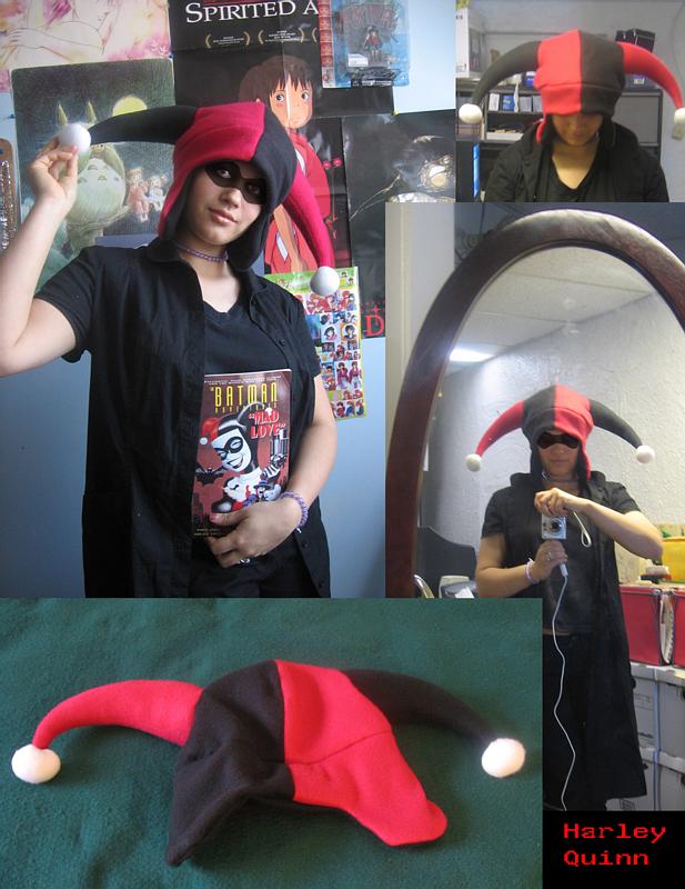 Harley Quinn Style Fleece Hat