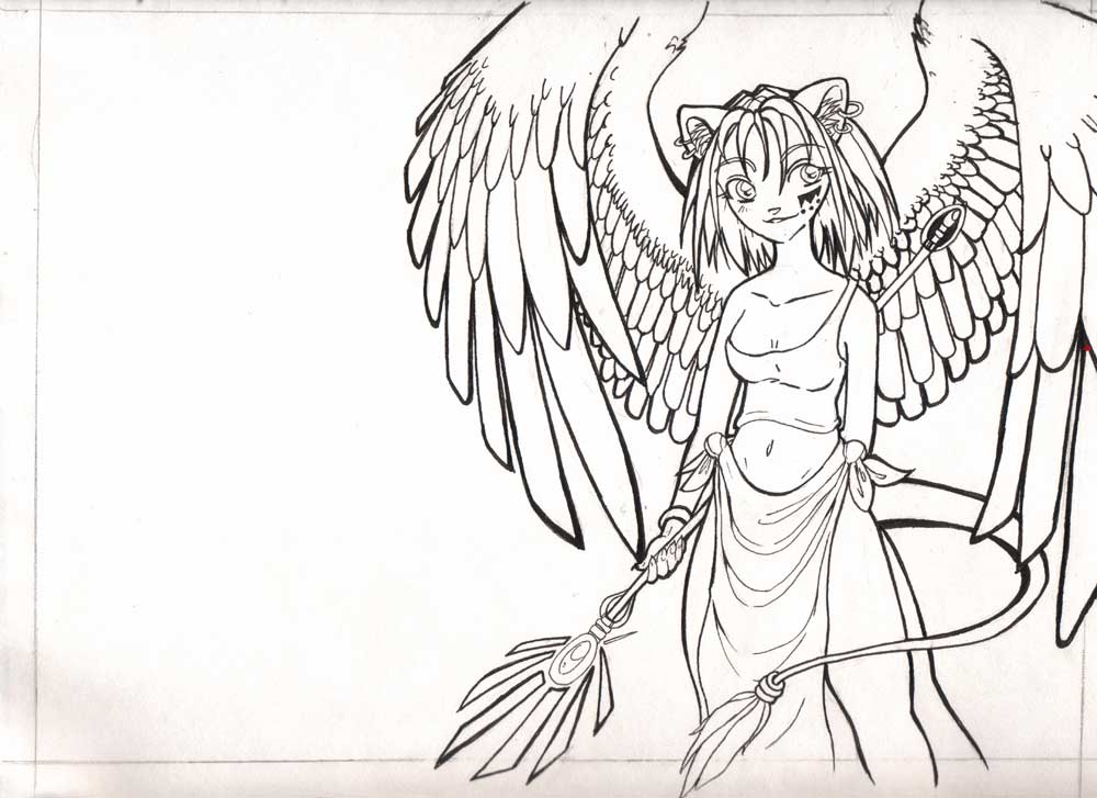 Angel Calli Line art