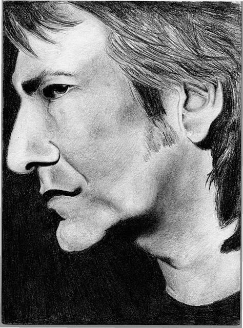 Rickman en profile portrait