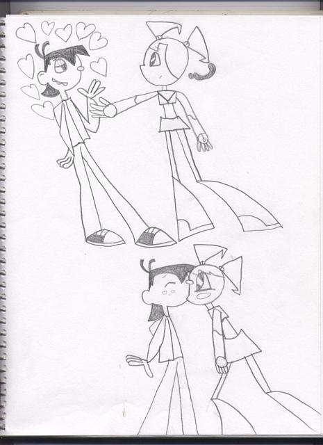 A cupple Sheldon & Jenny Sketches