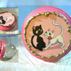 Kitty Flower Plaque