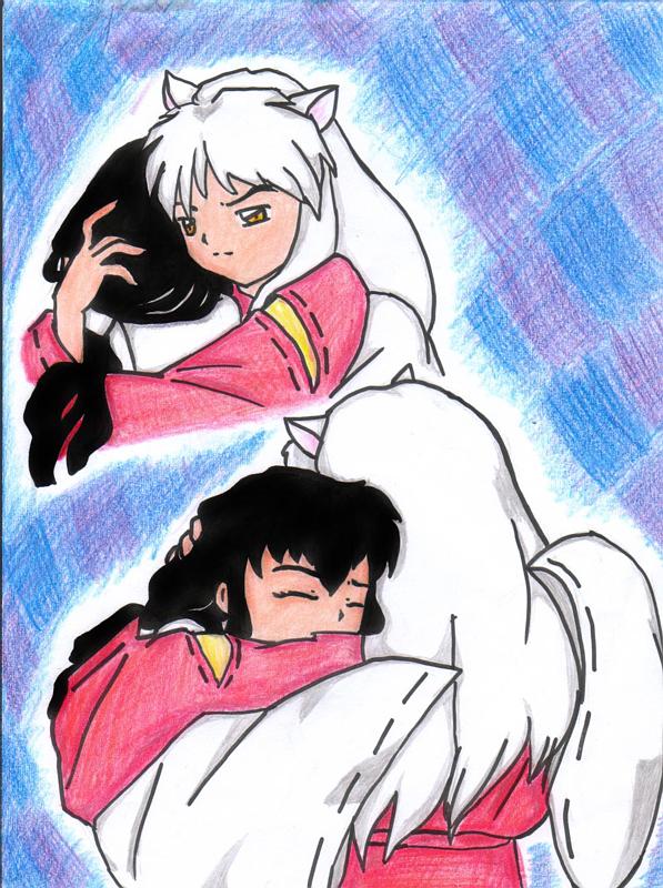 Inuyasha Kagome color penciled