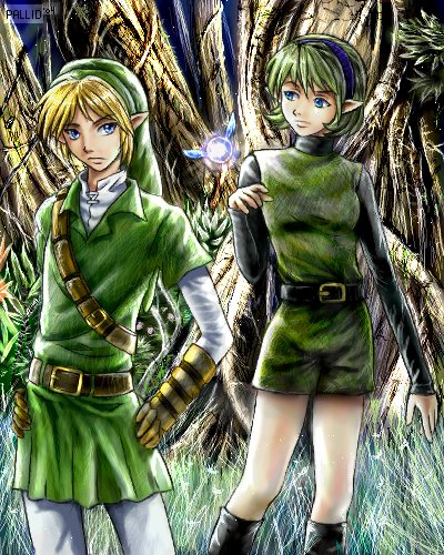 Link and Saria oekaki collaboration