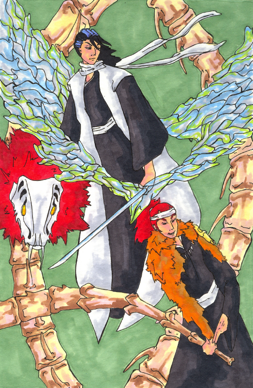 Byakuya and Renji Bankai