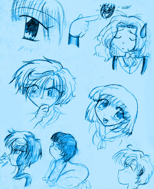 Haruka Michiru Hotaru sketchies