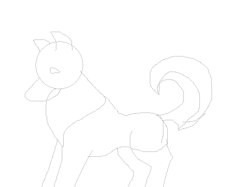 unfinished random wolf/dog