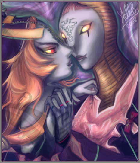 Midna and Zant Kissing