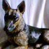 Ceramic German Shepherd Repaint