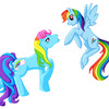 Rainbow Dash meets Rainbow Dash