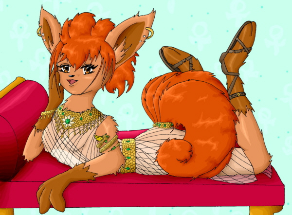 Egyptian Vulpix Anthro