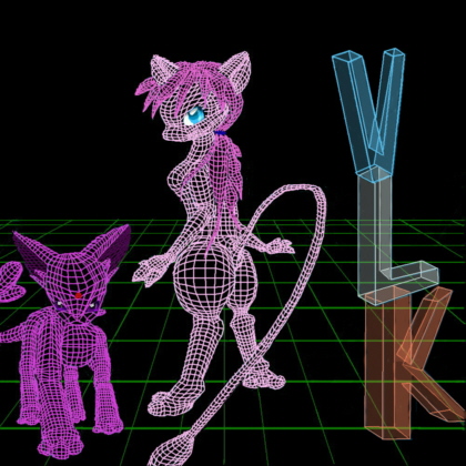 Espeon and Mew Anthro Grid