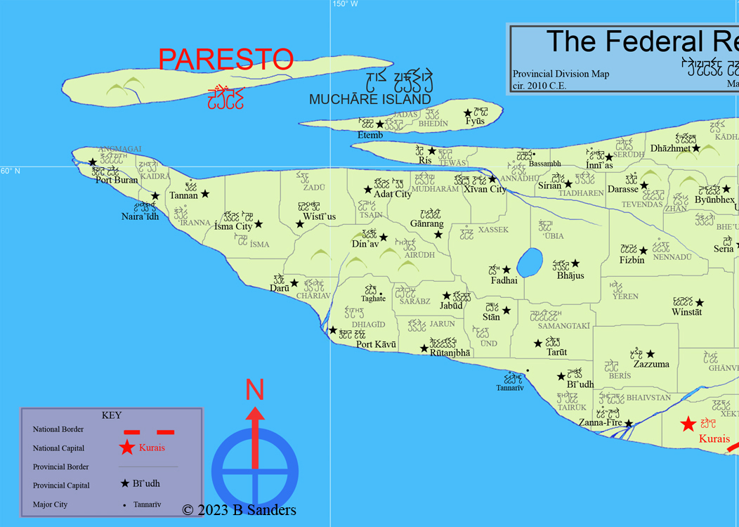 Provincial Map of Ekim (c. 2010) - West