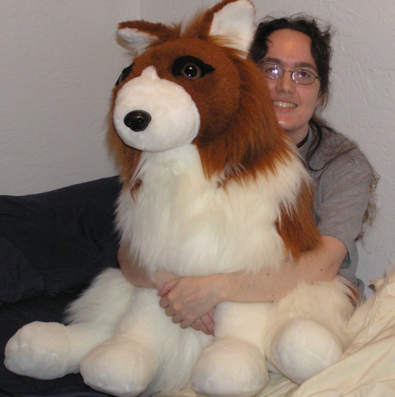 Giant collie plush