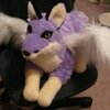 Purple winged fox plush