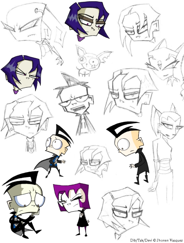 More Invadery Zim type Sketches