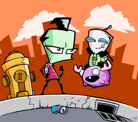 Zim, GIR, and Minimoose