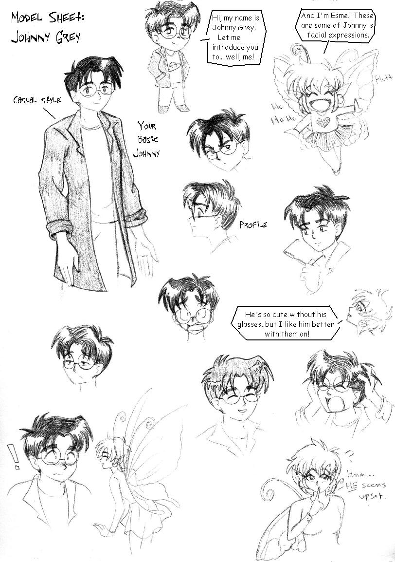 Model Sheet: Johnny Grey