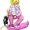 Usagi in Pink Street Clothes