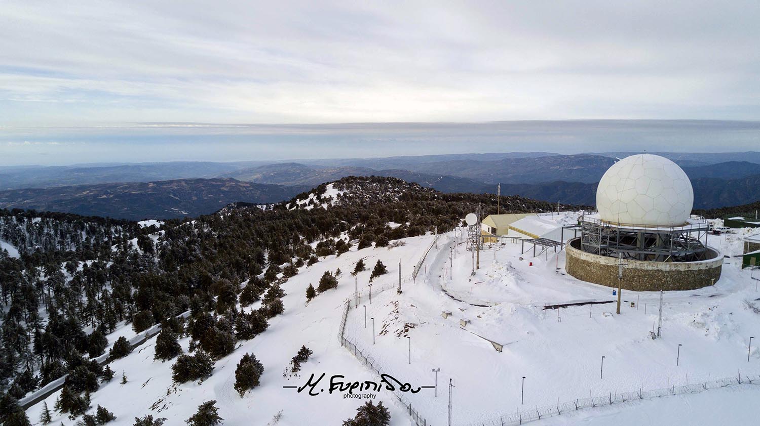 20-1-2019 Cyprus Troodos peak RAF radar-drone shot