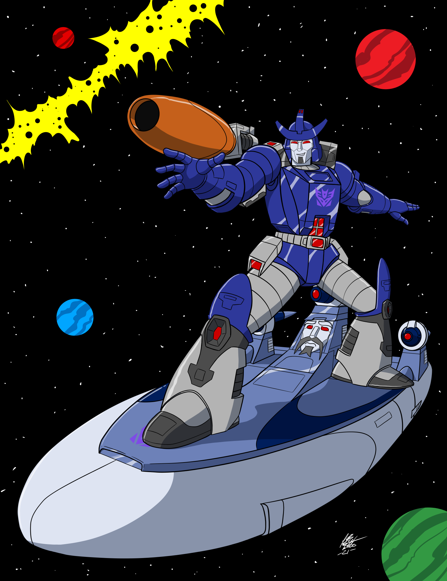 Surfin' Galvatron (Cartoon Colors)