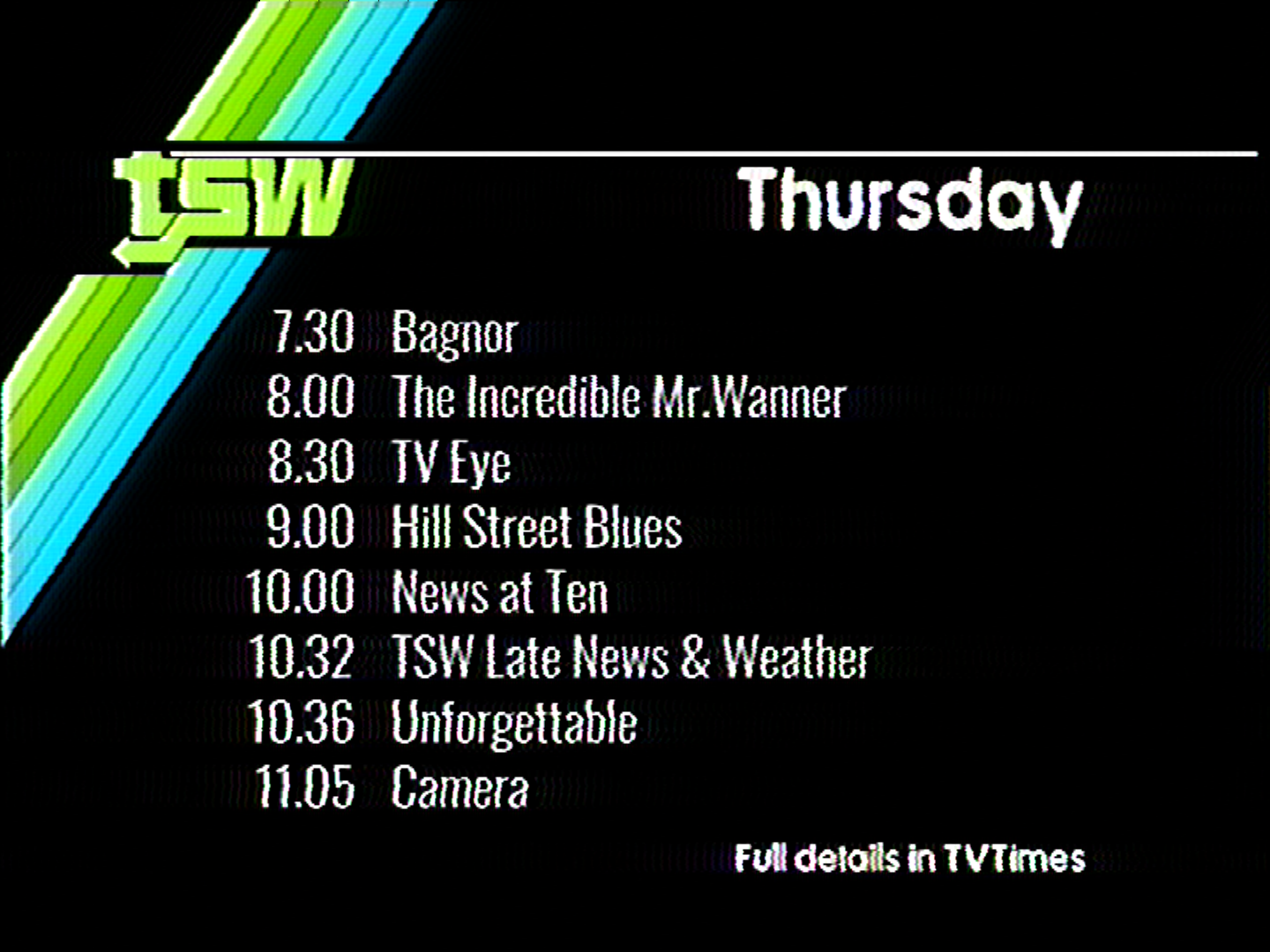 TSW Menu (1979)