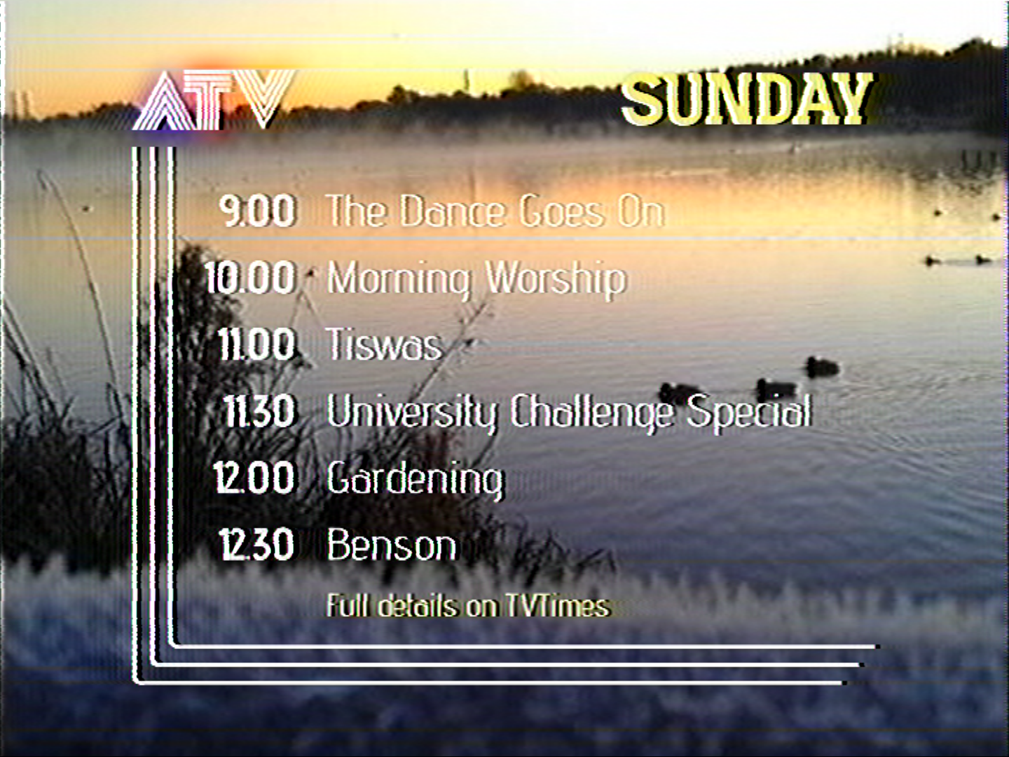 ATV Midlands startup menu (1982)