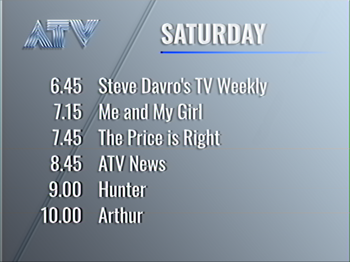 ATV West menu (1988)