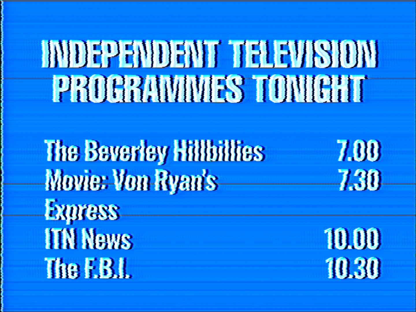 ITSLW programme menu (1969)