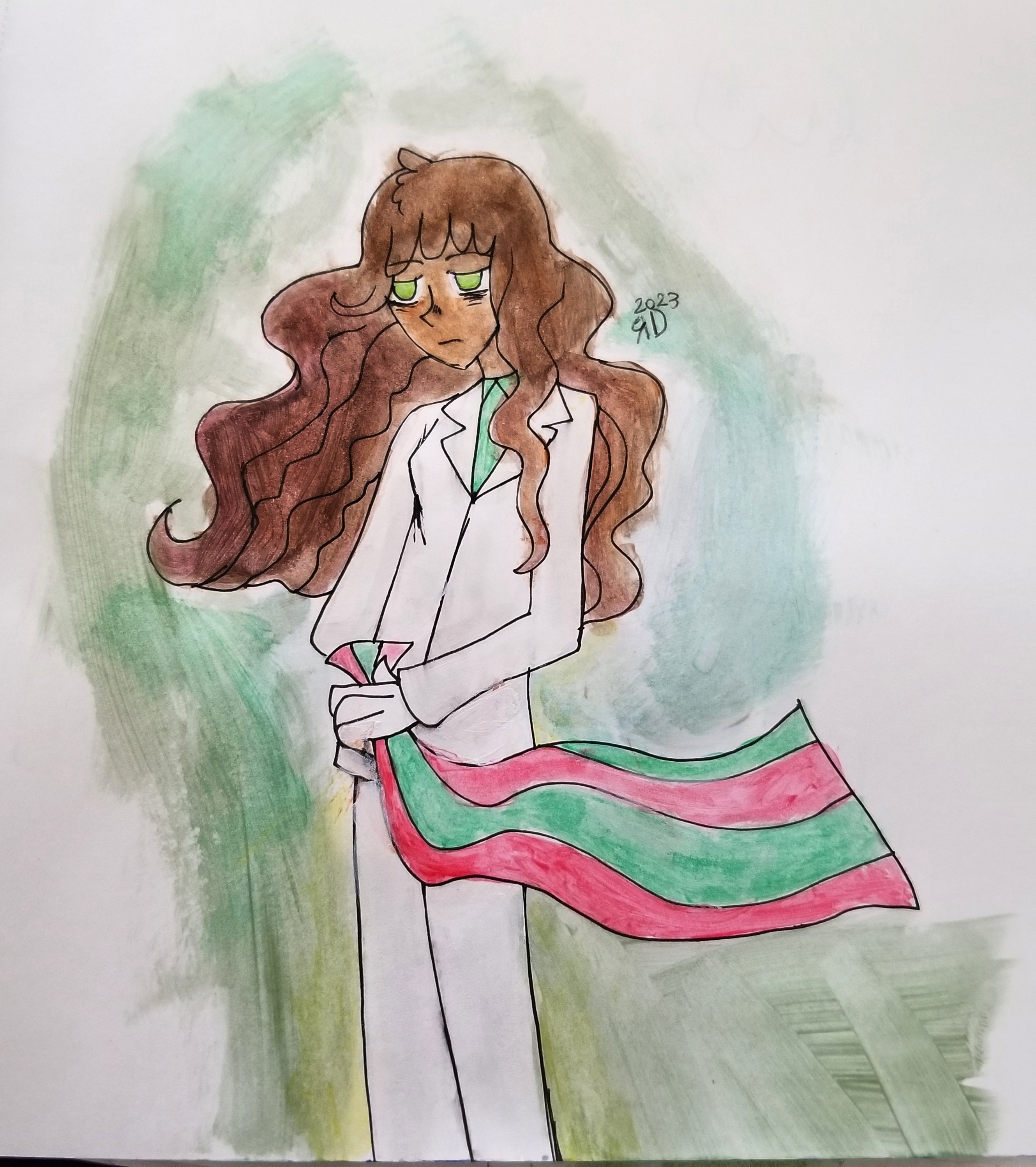 Nitza And Her Flag