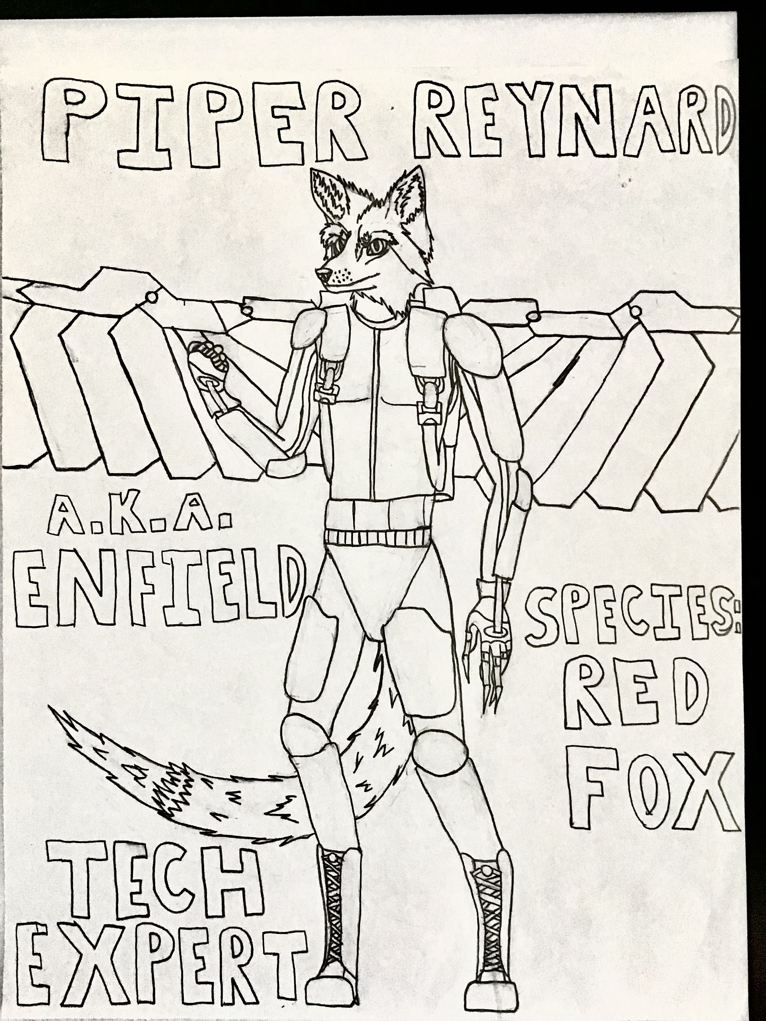 Piper Reynard (Original Sketch)