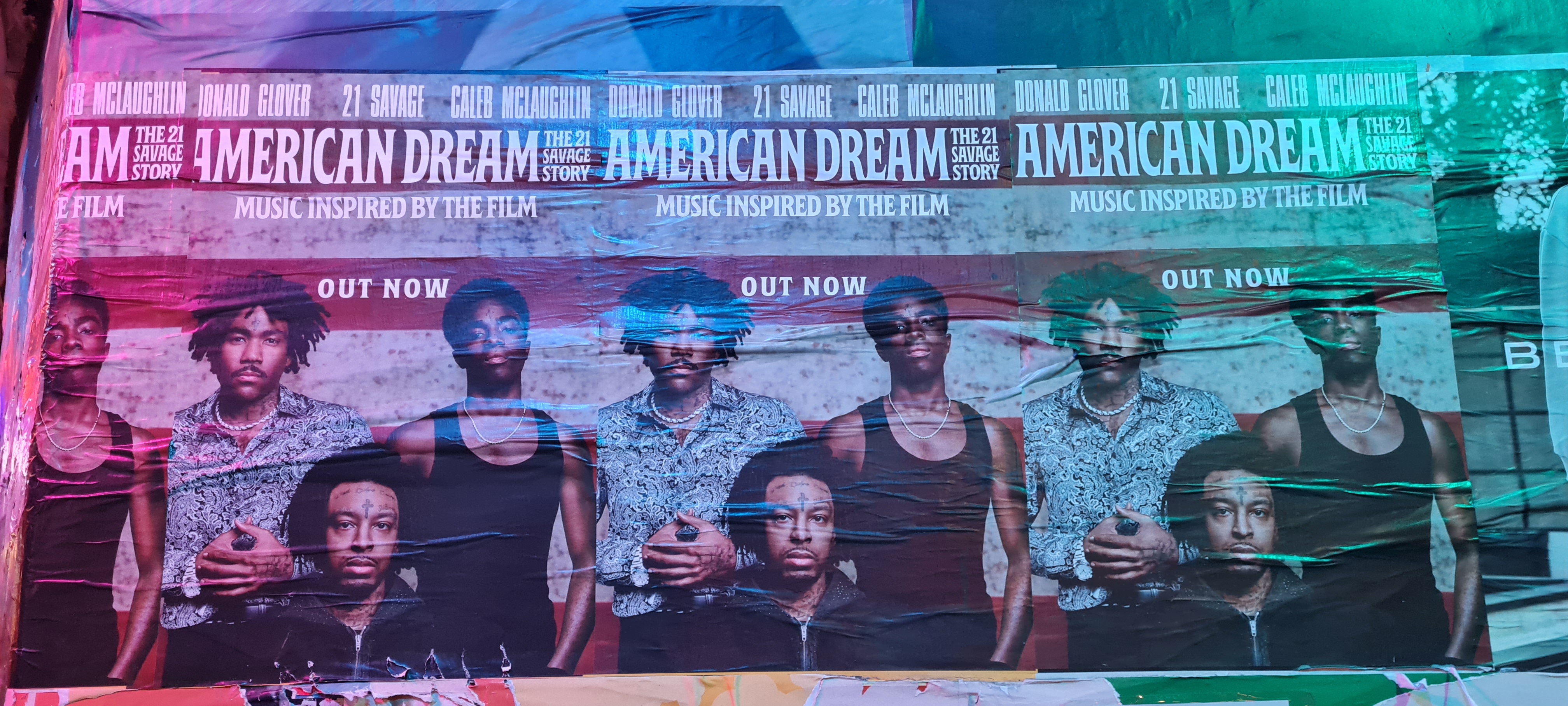 Ads promoting 21 Savage's American Dream