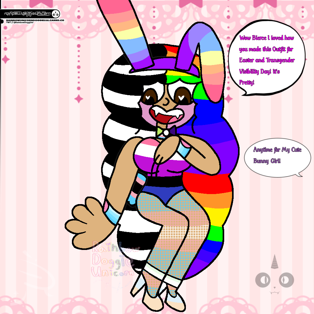 Scenesona Sade In her Outfit for Easter and Transgender Visibility Day