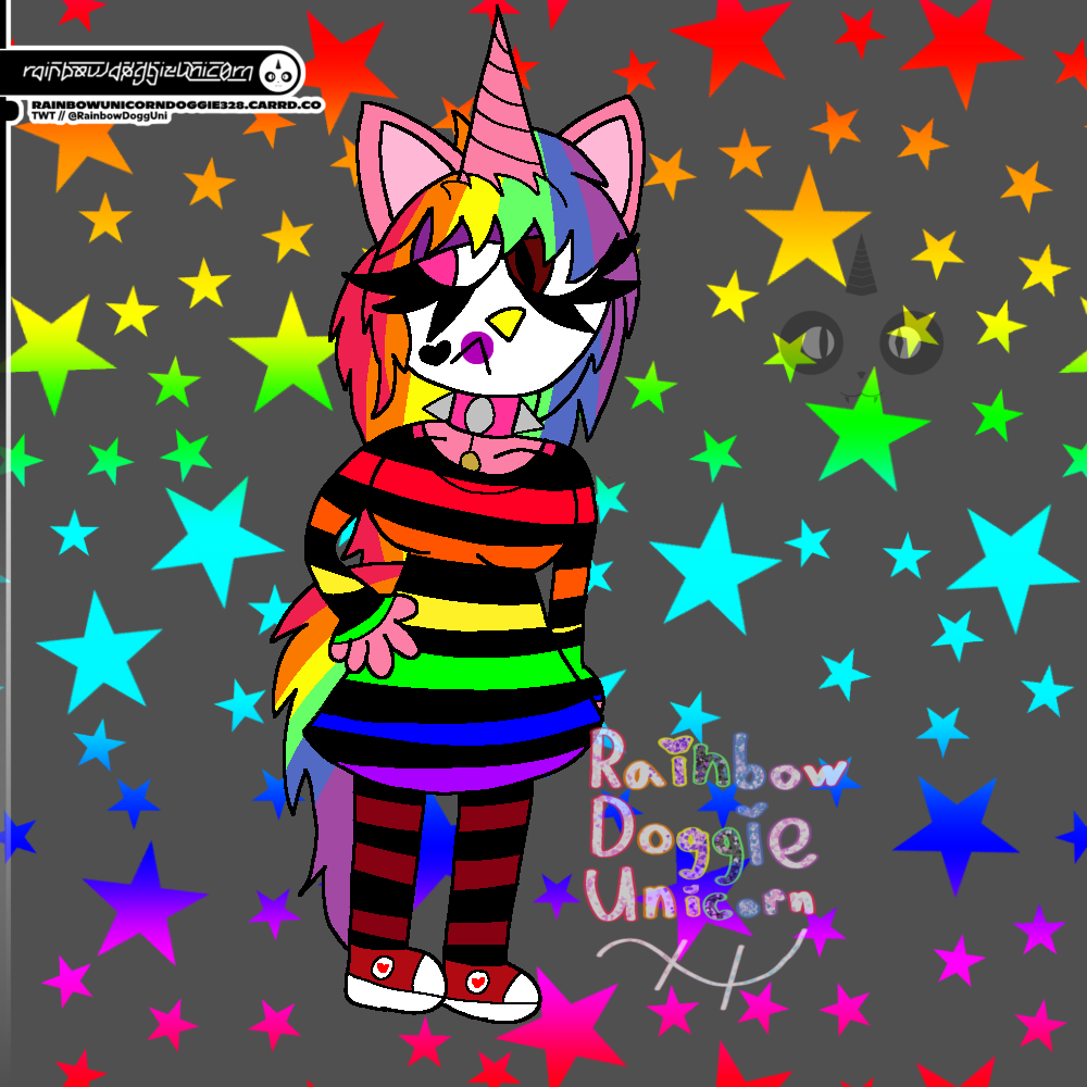 RainbowDoggieUnicorn as a Goth