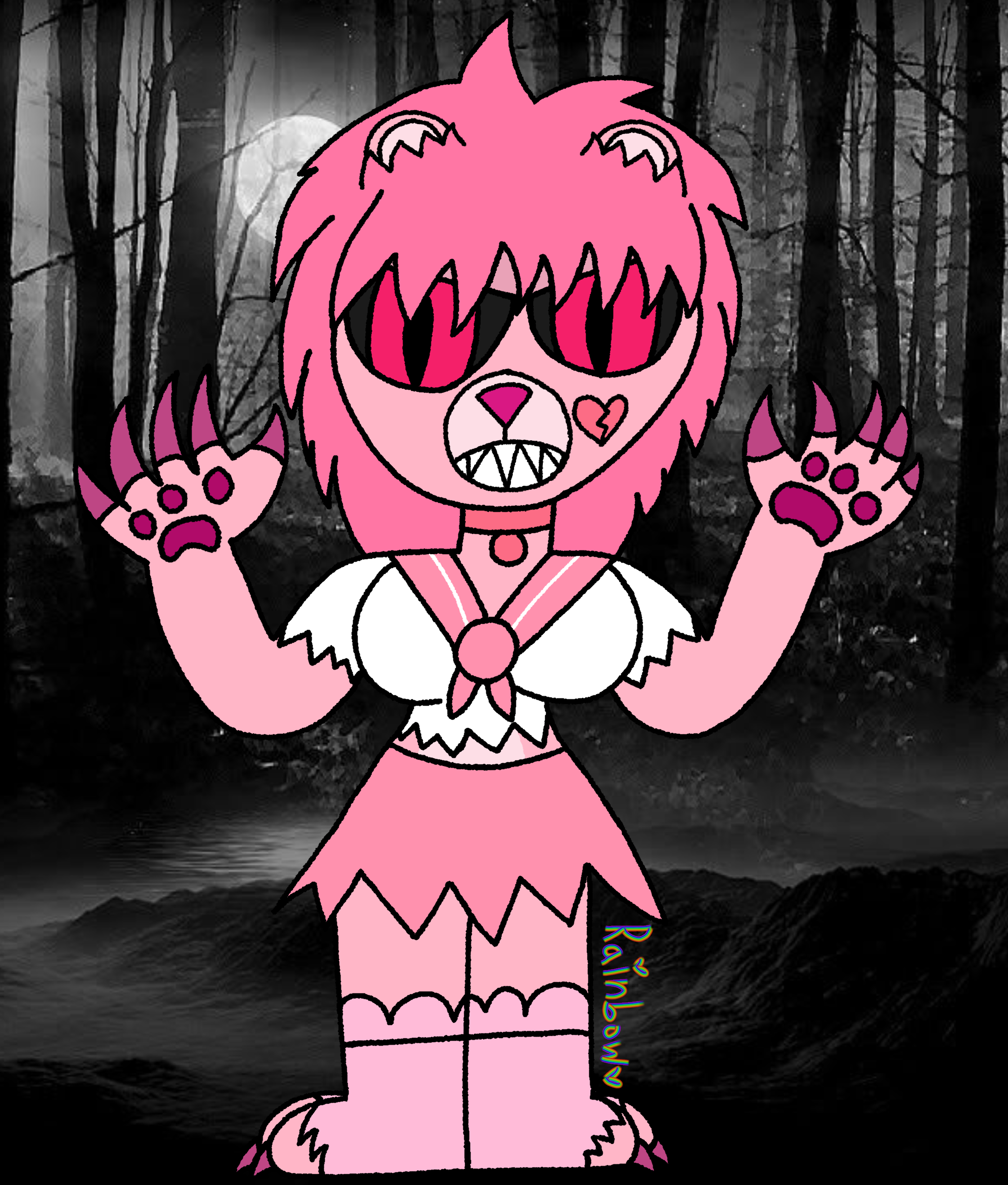 Werebear Pinky Bear.