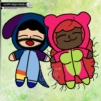 Martin Greywhinder and Sloane Gādian in Kigurumi Onesies