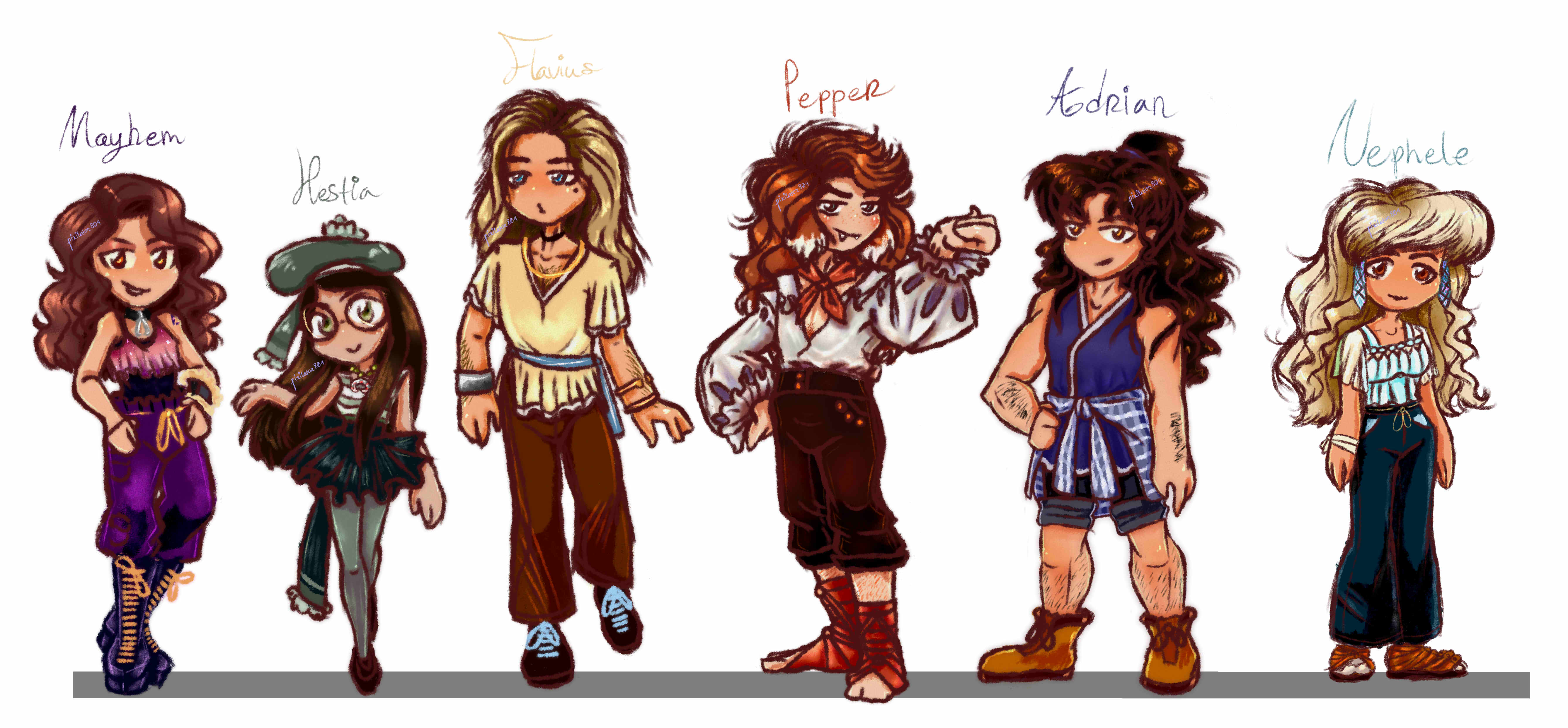 Chibis of all my characters