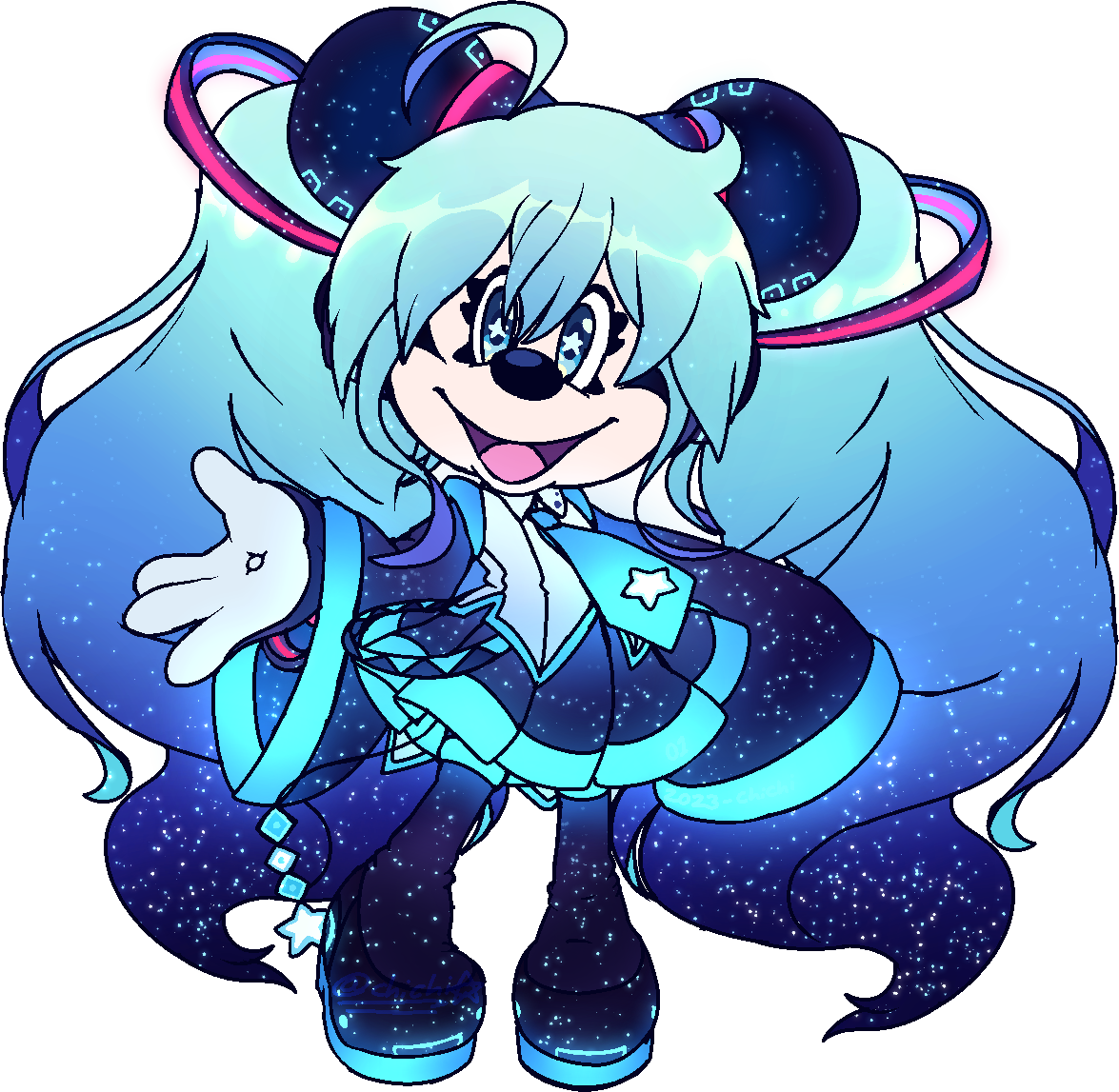 Miku Mouse | Blue Star | FULL BODY