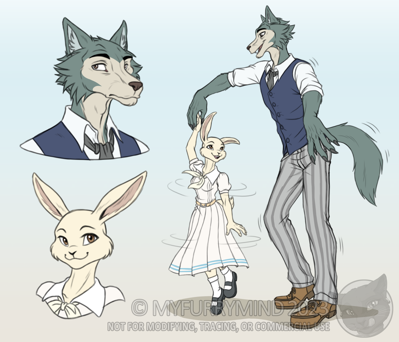 Artcrap: Legosi & Haru From Beastars