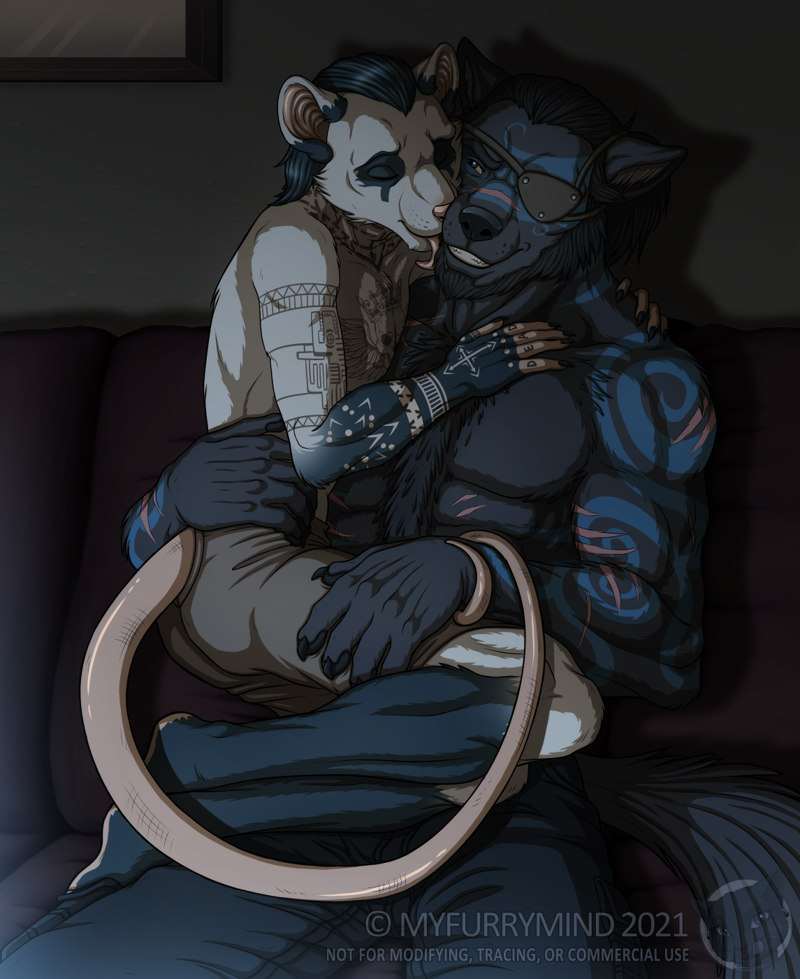 YCH: TV Cuddling for AmmonHanza