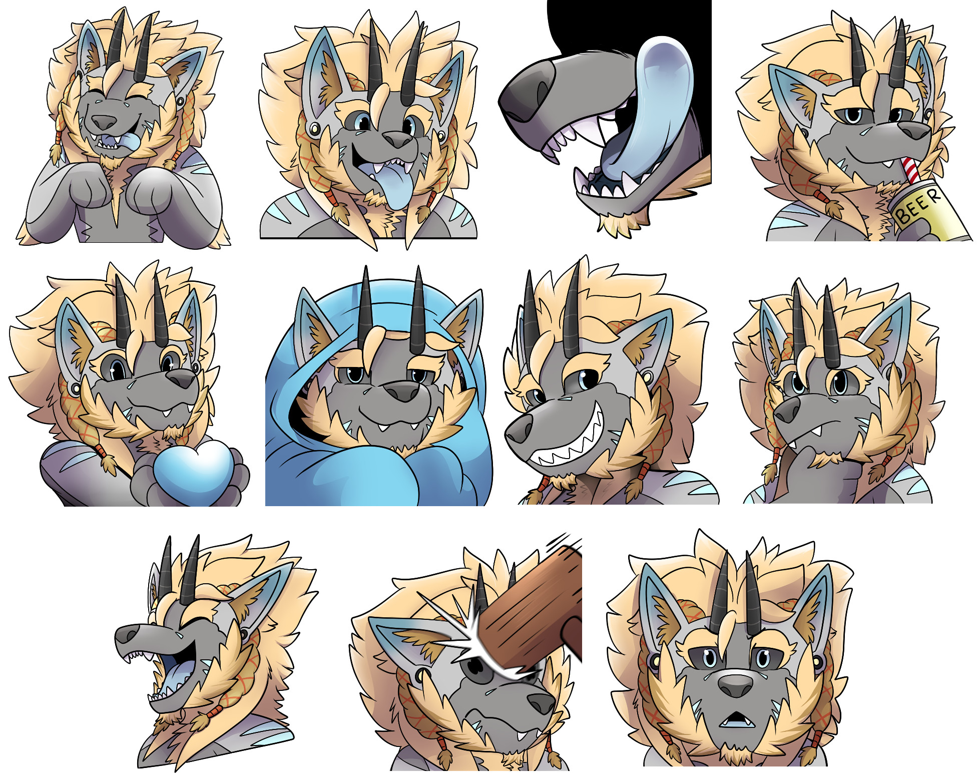 Commission: Relbern Sticker Set 02