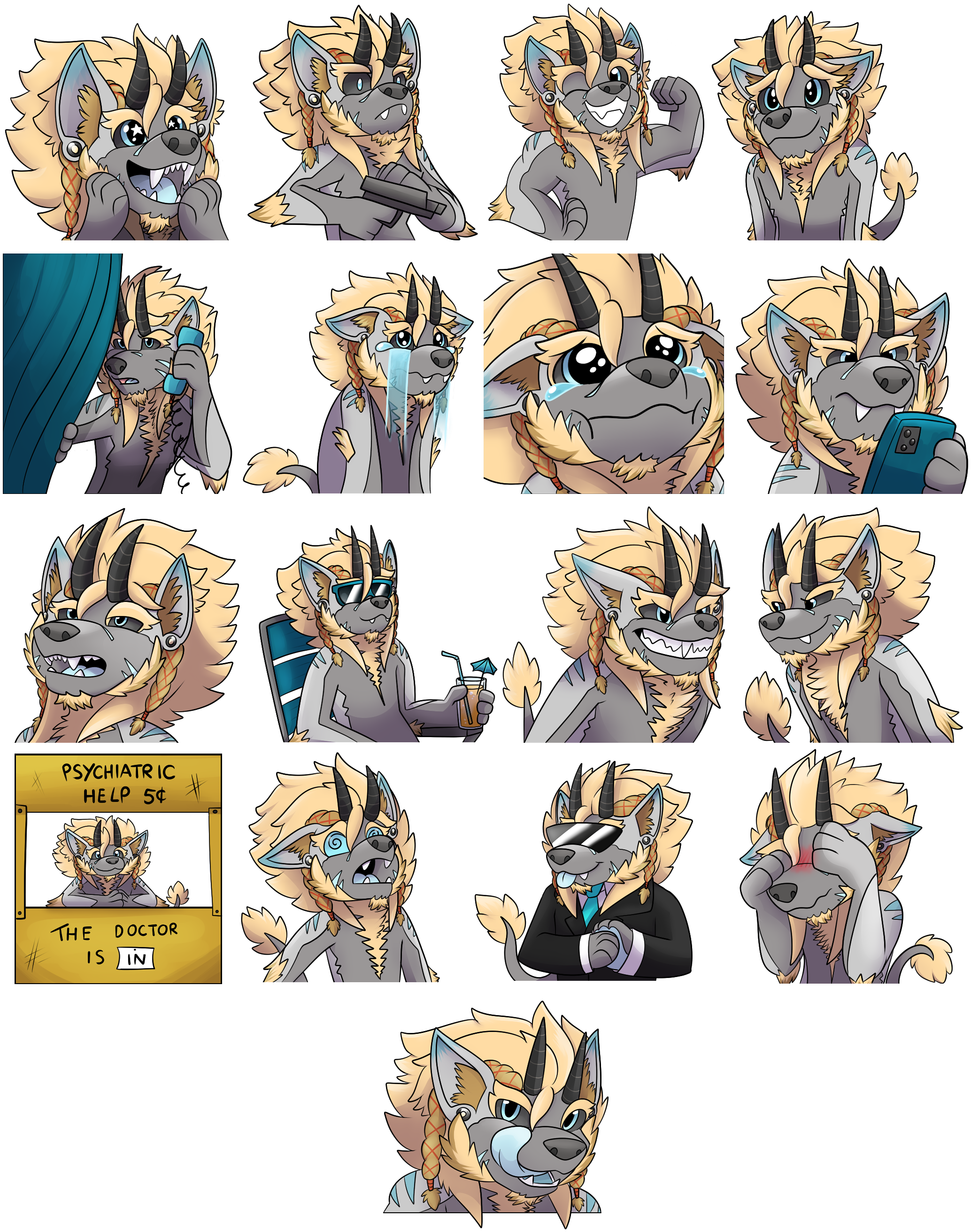 Commission: Relbern Sticker Set 01