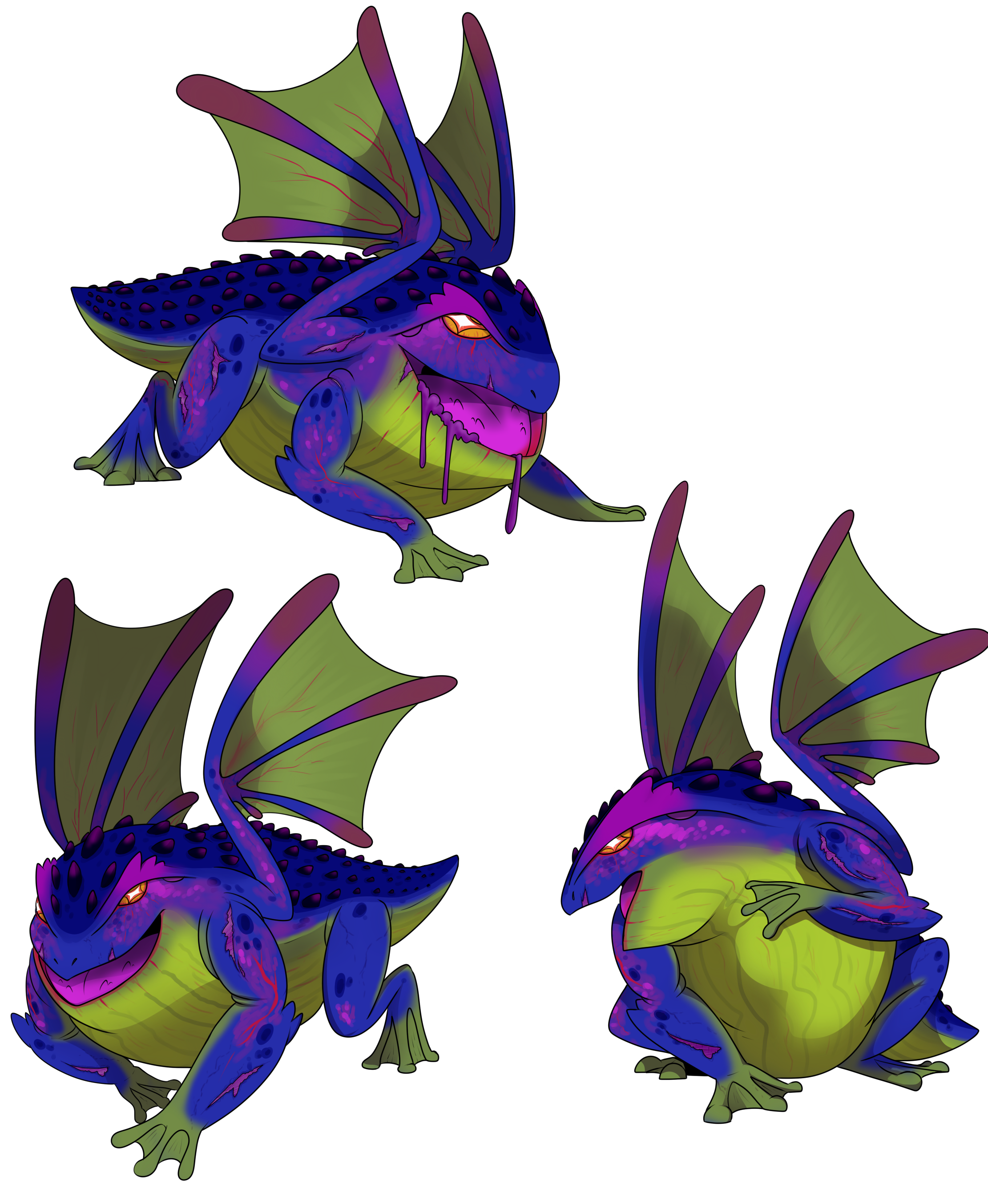 Commission: Corrupted Dragon Frog