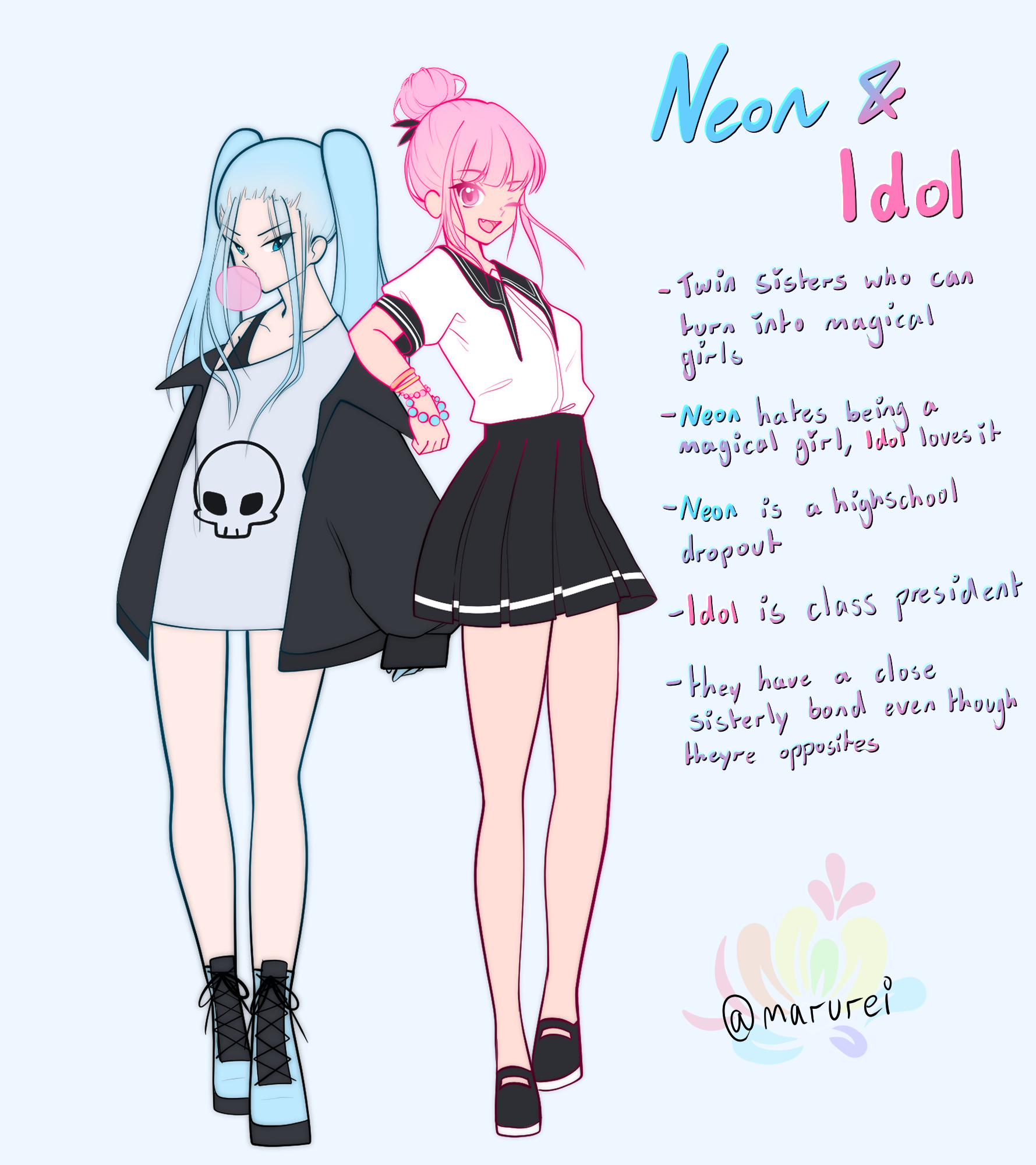 [OC] Idol & Neon Citizen references