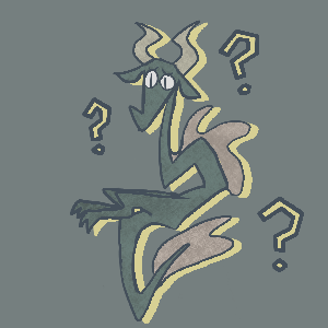 Confused dragon-looking creature