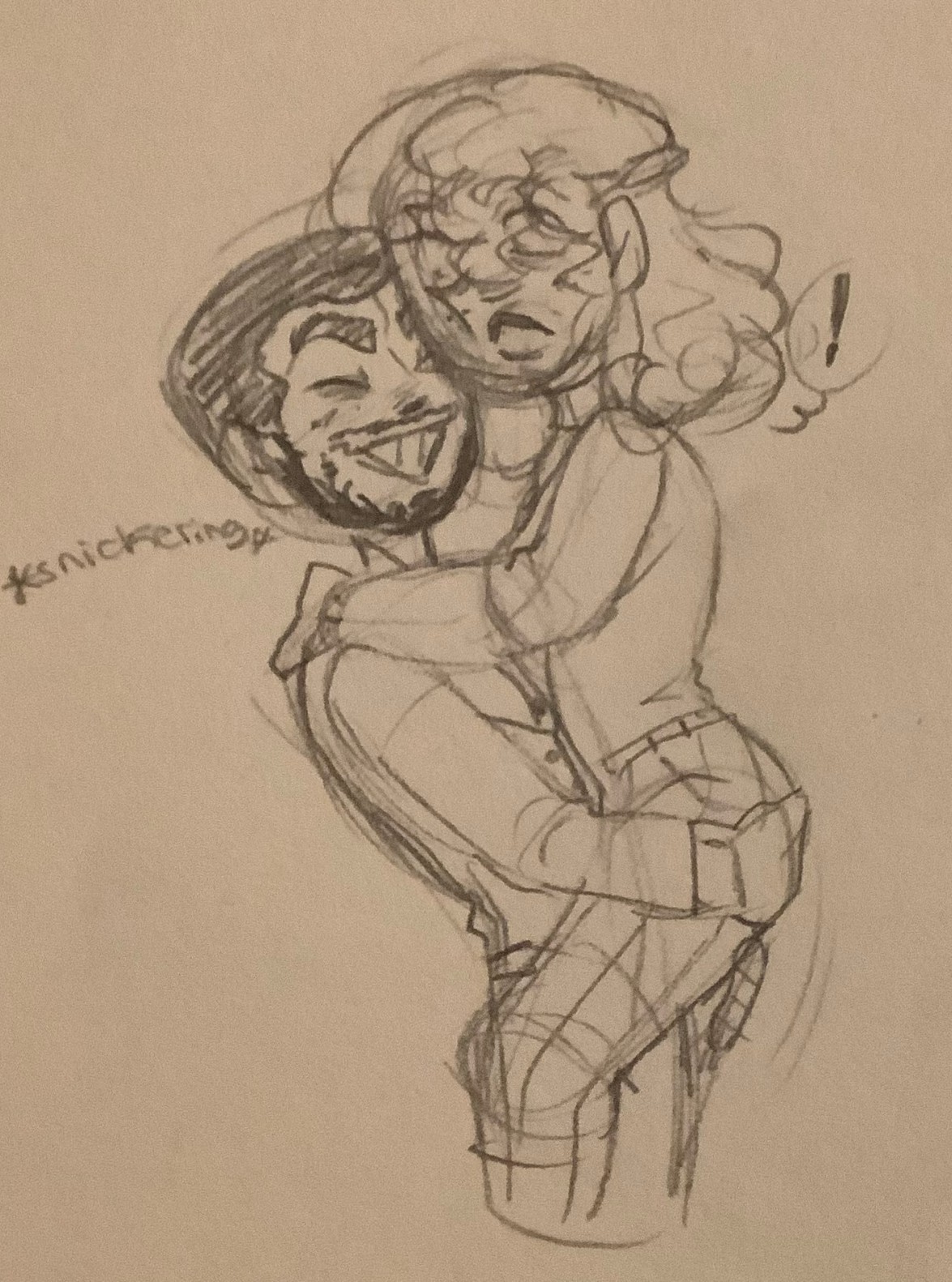 Martin GreyWhinder lifting Mari (Harmony and Horror)